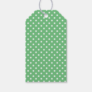 Étiquettes-cadeau Pointillisme Classique Blanc - Vert Été