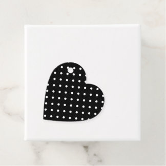 Étiquettes Cadeau Points noir et blanc