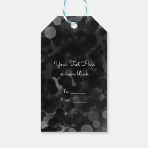 Étiquettes-cadeau Points noirs et blancs Faveur personnalisée de fêt
