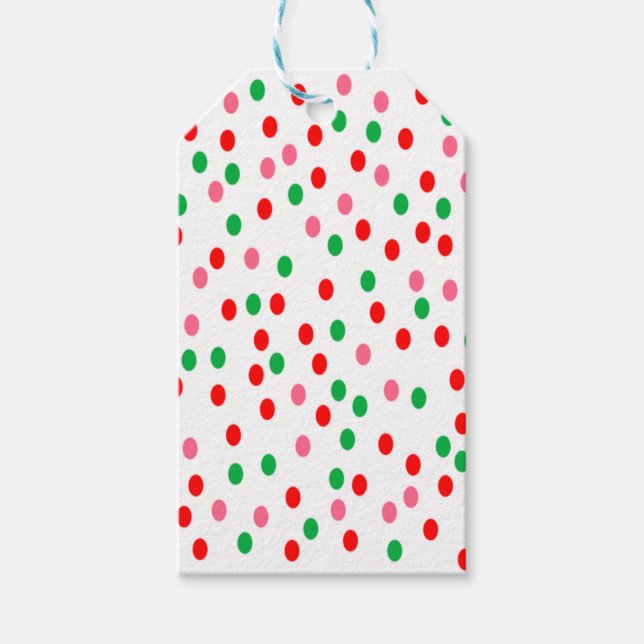 Étiquettes-cadeau Pois de Noël (Devant)