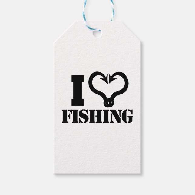Étiquettes-cadeau poisson cadeau de pêche (Devant)