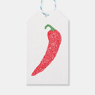 Étiquettes-cadeau Poivre de chili bouclé
