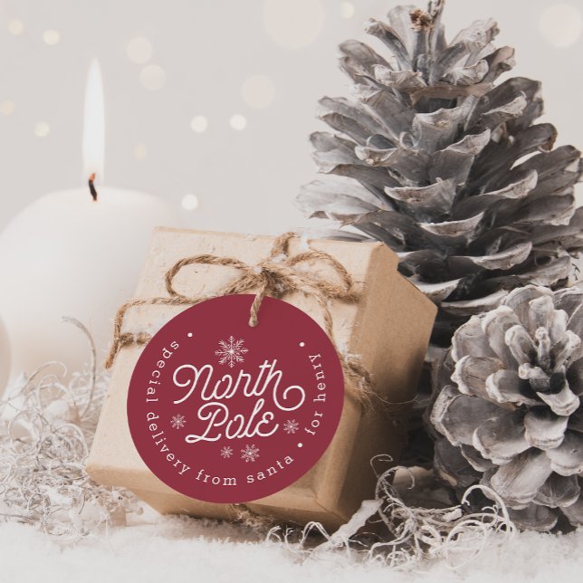 Étiquettes Cadeau Pôle Nord - Livraison spéciale Tags cadeaux de Noë (Créateur téléchargé)