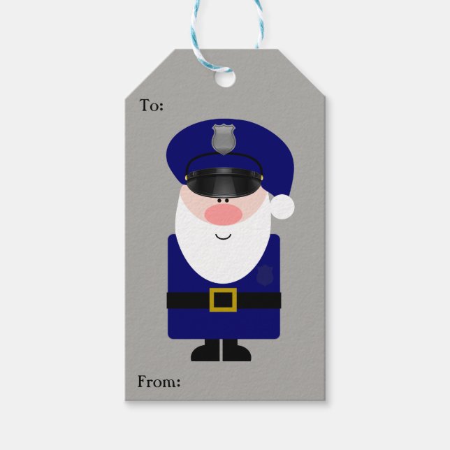 Étiquettes-cadeau Police de Père Noël (Devant)