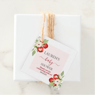 Étiquettes Cadeau Pomme de notre Baby shower oculaire