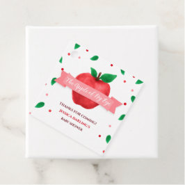Étiquettes Cadeau Pomme thème automne de mon baby shower oculaire