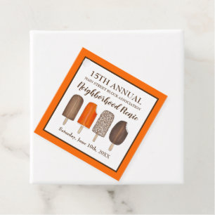 Étiquettes Cadeau Pop de crème glacée Bars Popsicle Creamsicle Pique
