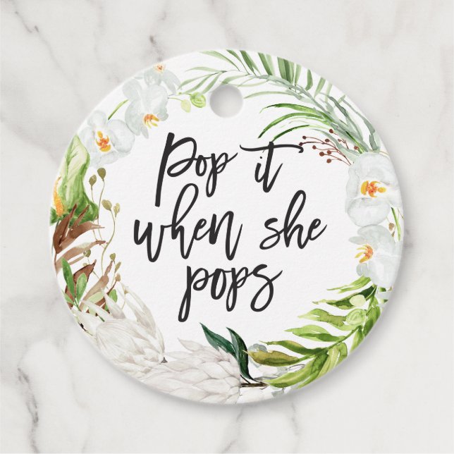 Étiquettes Cadeau Pop it quand elle fait une fête baby shower (Devant)