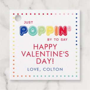 Étiquettes Cadeau Pop It Valentine Cards, Happy Valentines Day Tag