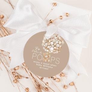 Étiquettes Cadeau Pop it When She Pops Baby shower neutre