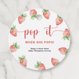 Étiquettes Cadeau Pop la fraise quand elle pique