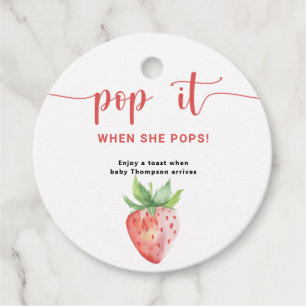 Étiquettes Cadeau Pop la fraise quand elle pique