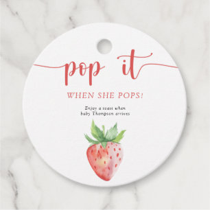Étiquettes Cadeau Pop la fraise quand elle pique