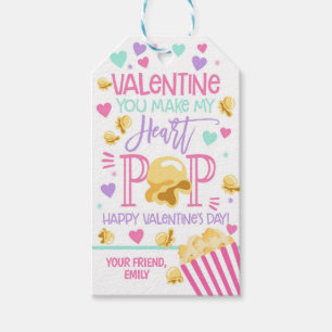 Étiquettes-cadeau Popcorn Valentine Vous faites mon coeur POP Favori