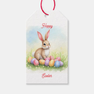 Étiquettes-cadeau Popular Cute Easter Bunny And Eggs Collection