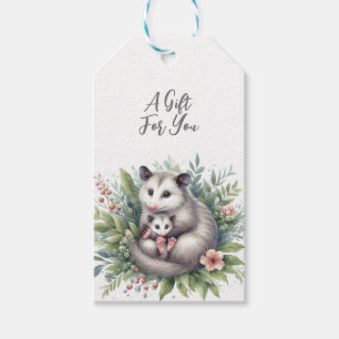 Étiquettes-cadeau Possum animal sauvage