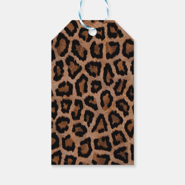 Étiquettes-cadeau Poster de animal Motif Leopard classique (Devant)