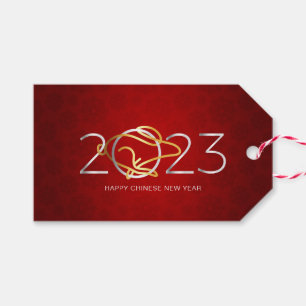 Étiquettes-cadeau Poster du Nouvel An Chinois 2023
