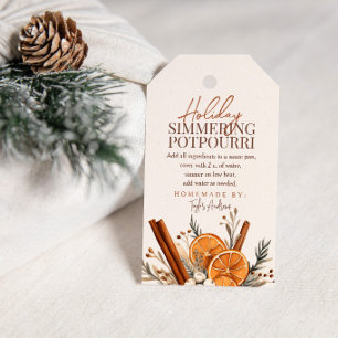 Étiquettes-cadeau Pot-pourri de fêtes à mijoter