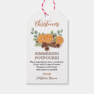 Étiquettes-cadeau Pot-pourri de Noël à mijoter Personnalisé