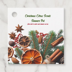 Étiquettes Cadeau Pot-pourri de Noël au Citrus