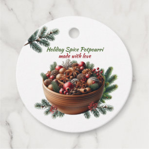 Étiquettes Cadeau Pot-pourri parfumé aux épices de fêtes aromatiques
