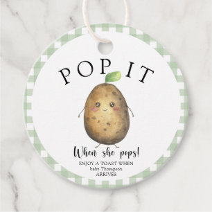 Étiquettes Cadeau Potato mignonne - Pop it! Quand elle éclaire !