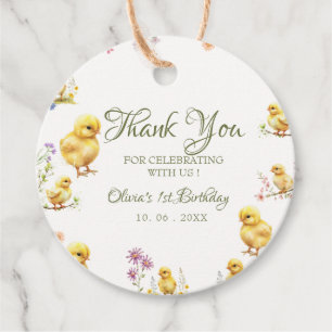 Étiquettes Cadeau Poulet 1er anniversaire Animal de ferme Anniversai