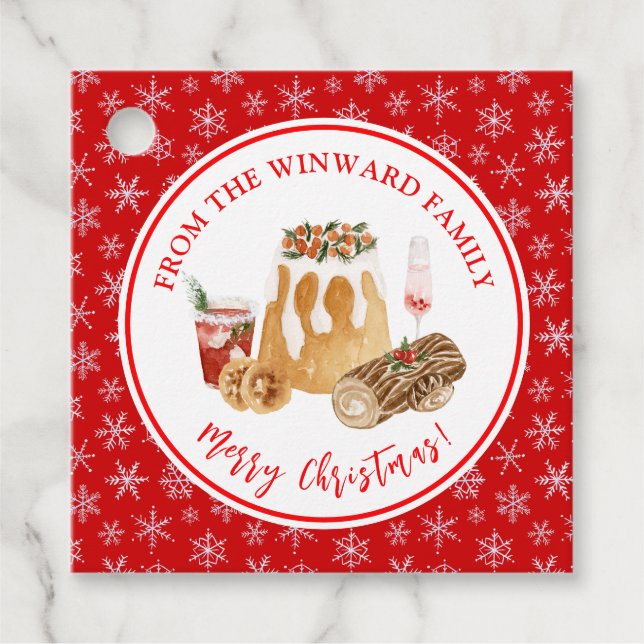Étiquettes Cadeau Poulet de Noël (Devant)