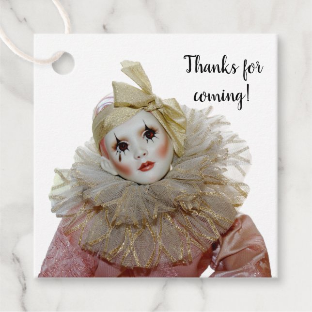 Étiquettes Cadeau Poupée Pierrot (Devant)