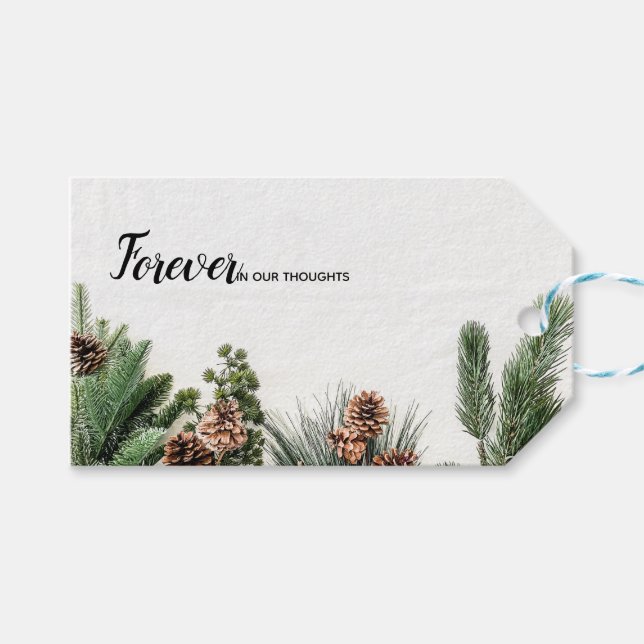 Étiquettes-cadeau Pour toujours dans notre carte fleuriste Pensées (Devant (Horizontal))
