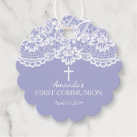 Pourpre moderne et dentelle première communion sai