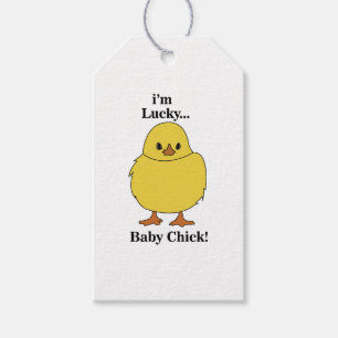 Étiquettes-cadeau Poussins Je Suis Chanceux Bébé Poussin