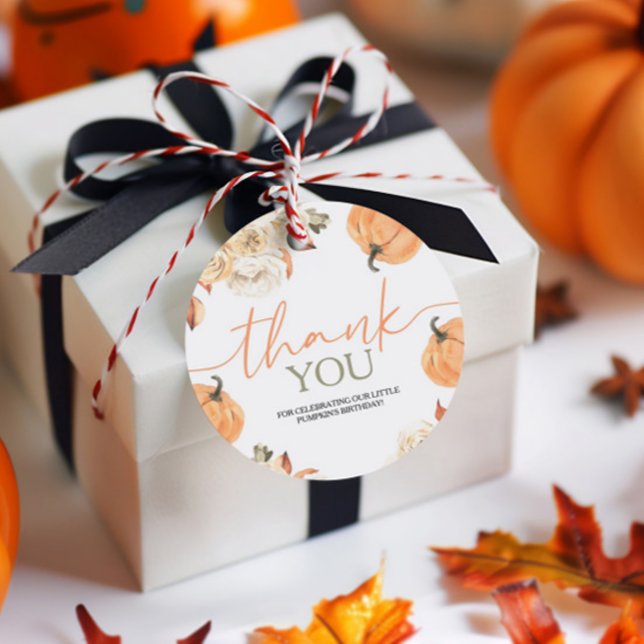 Étiquettes Cadeau Premier anniversaire du petit Citrouille (Créateur téléchargé)