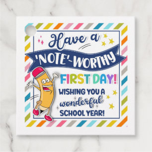 Étiquettes Cadeau Premier jour du Carnet scolaire