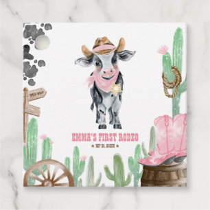 Étiquettes Cadeau Premier Rodéo 1er Anniversaire Bébé Vache