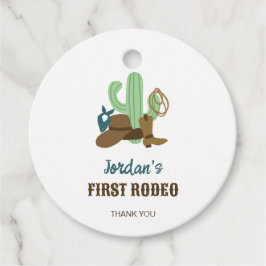 Étiquettes Cadeau Premier Rodéo Anniversaire 1er Cowboy Ouest