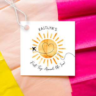Étiquettes Cadeau Premier Voyage Autour Du Soleil 1Er Anniversaire