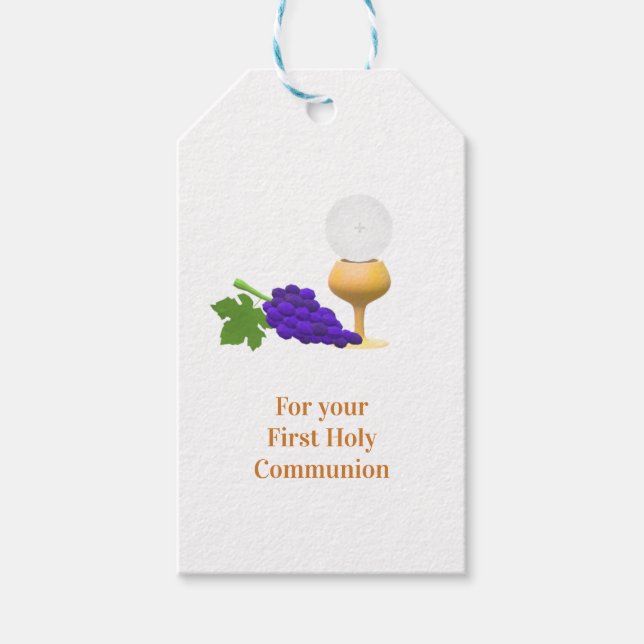 Étiquettes-cadeau Première sainte communion (Devant)