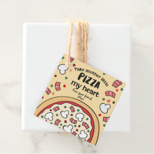 Étiquettes Cadeau Prenez un autre petit PIZZA mon coeur