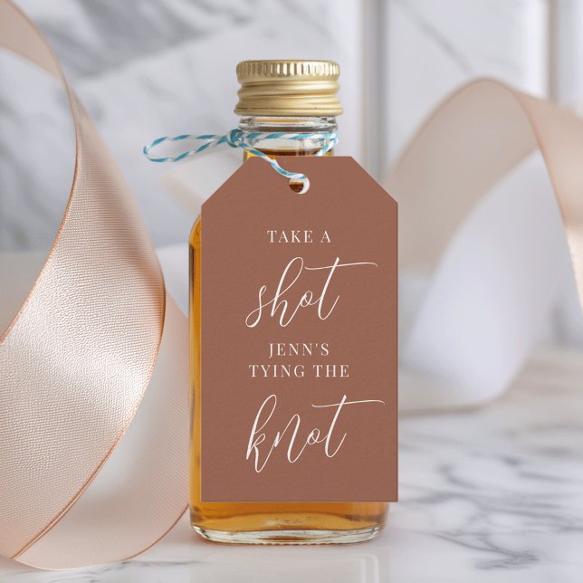 Étiquettes-cadeau Prenez un Shot, Elle Attache le Nœud Enterrement d (Créateur téléchargé)