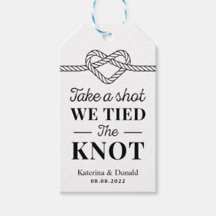 Étiquettes-cadeau Prenez une balle Nous avons lié le Mariage de noeu