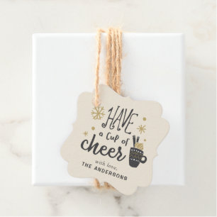 Étiquettes Cadeau Prenez une Coupe de Cheer Holiday Drink Mix Cadeau