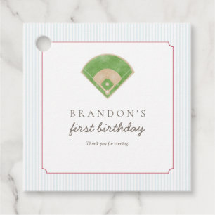 Étiquettes Cadeau Préparation Classique Baseball Premier Anniversair