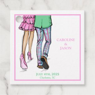 Étiquettes Cadeau Preppy Fashion Couple Mariage douche