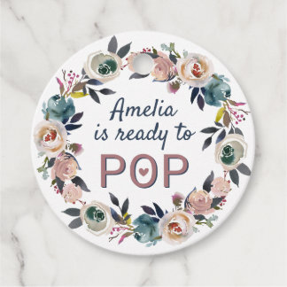 Étiquettes Cadeau Prêt à saupoudrer de Baby shower de pop pop