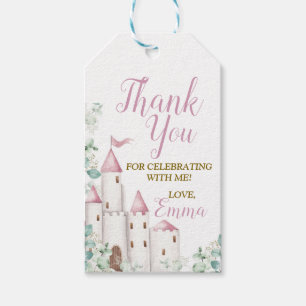Étiquettes-cadeau Princesse Anniversaire, Château, Princesse