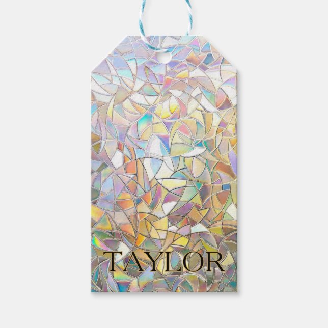Étiquettes-cadeau Prismatic Stained Glass Effect - Rainbow Prismatic (Devant)