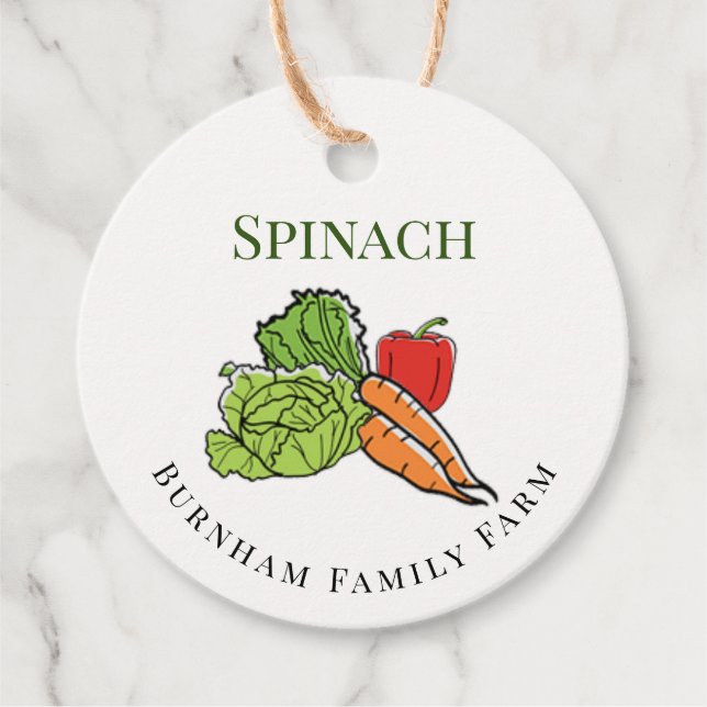 Étiquettes Cadeau Produire des agriculteurs produit du marché (Devant)