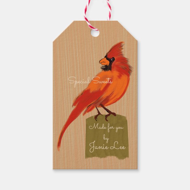 Étiquettes-cadeau Produits cardinaux rouges (Devant)